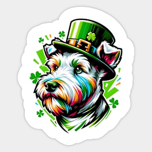 Lakeland Terrier Dog Celebrates Saint Patrick's Day Sticker